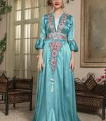 Sea green moroccan kaftan