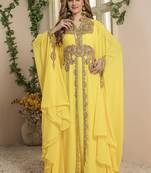 Yellow takchita kaftan