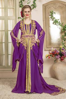 Purple moroccan kaftan 1