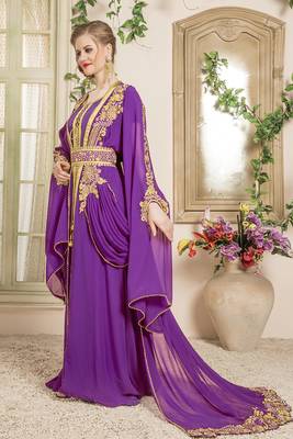 Purple moroccan kaftan 2