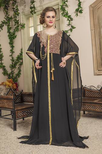 Women black african kaftan