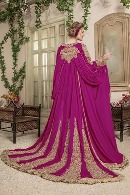 Women pink wedding israeli kaftan 3