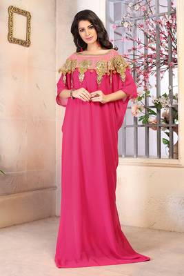 Pink designer kaftan for women 1
