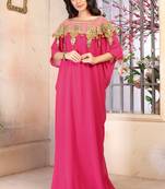 Pink designer kaftan for women