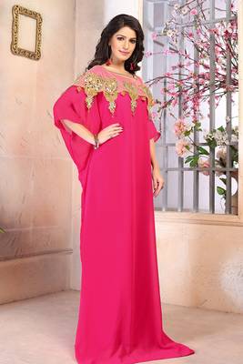 Pink designer kaftan for women 2