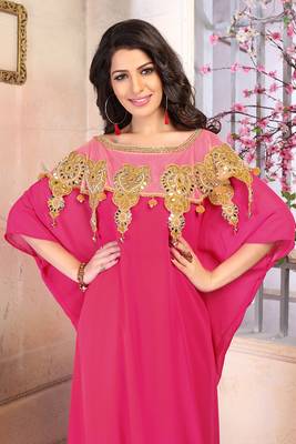 Pink designer kaftan for women 3