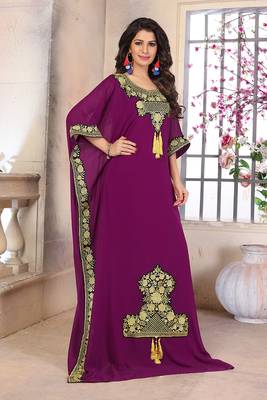 Woman georgette modest islamic caftan 2