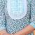 Blue abstract fabric .. stitching..straight kurti pant duppatta set