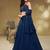 Beautiful Navy Blue Sequins Georgette Reception Wear Lehenga Choli