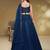 Beautiful Navy Blue Sequins Georgette Reception Wear Lehenga Choli
