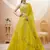 neon yellow sequins georgette lehenga set choli with dupatta