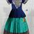 Kids Blue New south Indian traditional pattu pavadai Jacquard Lehenga choli for girls dress