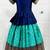 Kids Blue New south Indian traditional pattu pavadai Jacquard Lehenga choli for girls dress