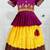 Kids Purple New south Indian traditional pattu pavadai Jacquard Lehenga choli for girls dress