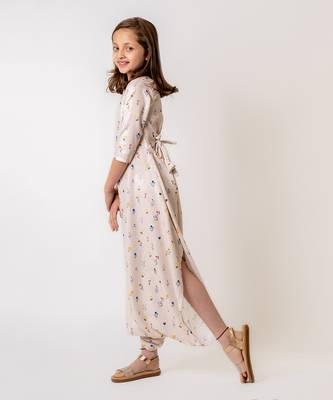 Beige cotton rayon  dhoti jumpsuit 3