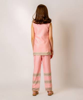 Baby pink cotton rayon pantsuit 5