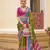 Women'S Mehendi Silk Blend Saree With Unstitched Blouse Piece