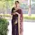 Heavy Jamdani Woven Linen Silk Blend Saree In Girlish Wine 