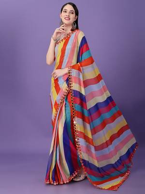  Multy Style georgette Saree 1
