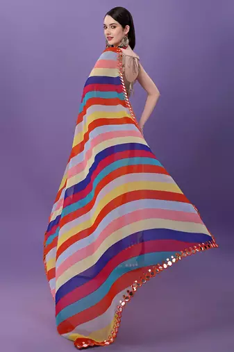  Multy Style georgette Saree