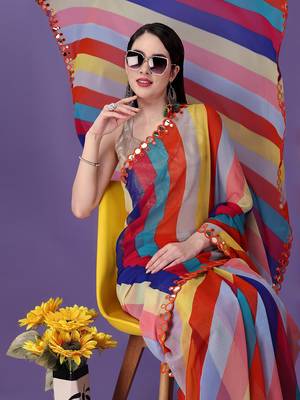  Multy Style georgette Saree 3