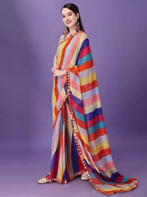  Multy Style georgette Saree 4