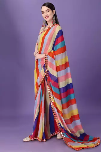  Multy Style georgette Saree
