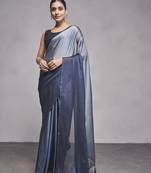 Grey Girlish Partywear Rangoli c Solid Deisgner Saree