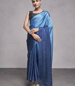Blue Girlish Partywear Rangoli c Solid Deisgner Saree