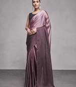Mauve Girlish Partywear Rangoli c Solid Deisgner Saree