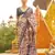 Navy Blue silk blend Blend Saree With Unstitched Blouse Piece