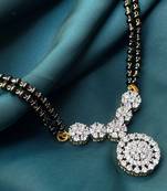 Gold american diamond mangalsutra