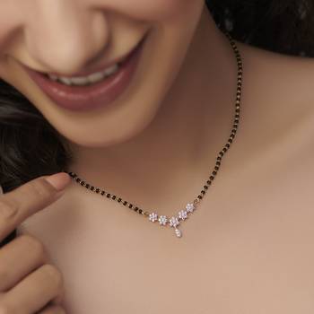 Gold Rhodium Plated Brass Mangalsutra 1
