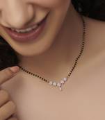 Gold Rhodium Plated Brass Mangalsutra
