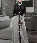 Dark gray and black partywear dubai abaya