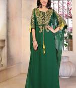 Woman georgette thread work kaftan