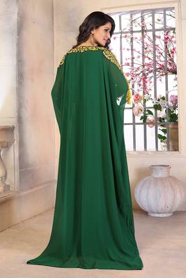 Woman georgette thread work kaftan 3