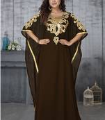 Brown islamic designer kaftan