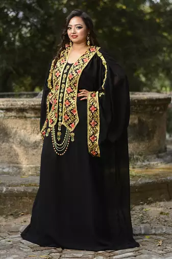 Black islamic kaftan