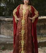 Maroon designer israeli kaftan