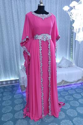 Pink designer takchita kaftan 2