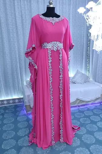 Pink designer takchita kaftan