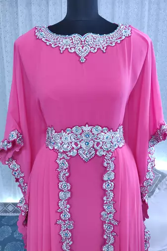 Pink designer takchita kaftan