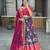 EILARA WOMEN'S PURPLE DOLA SILK PRINTED WITH FOIL WORK PATOLA KALAMKARI LEHENGA CHOLI
