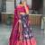 EILARA WOMEN'S PURPLE DOLA SILK PRINTED WITH FOIL WORK PATOLA KALAMKARI LEHENGA CHOLI