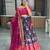 EILARA WOMEN'S PURPLE DOLA SILK PRINTED WITH FOIL WORK PATOLA KALAMKARI LEHENGA CHOLI