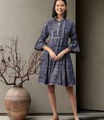 Riva enterprise women's  viscose reyon rinkle a line dress