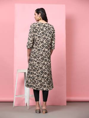 Anushil women's maternity feeding kurti for mothers with zip 2