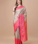 Red Kanjeevaram Silk blend Zari Work Saree