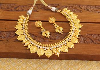 Gold platted temple necklace set 2